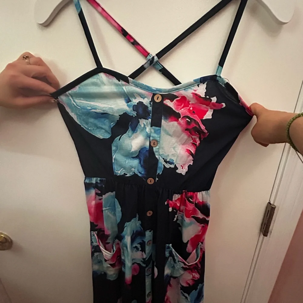 Floral Sleeveless Dress - Picture 4 of 4